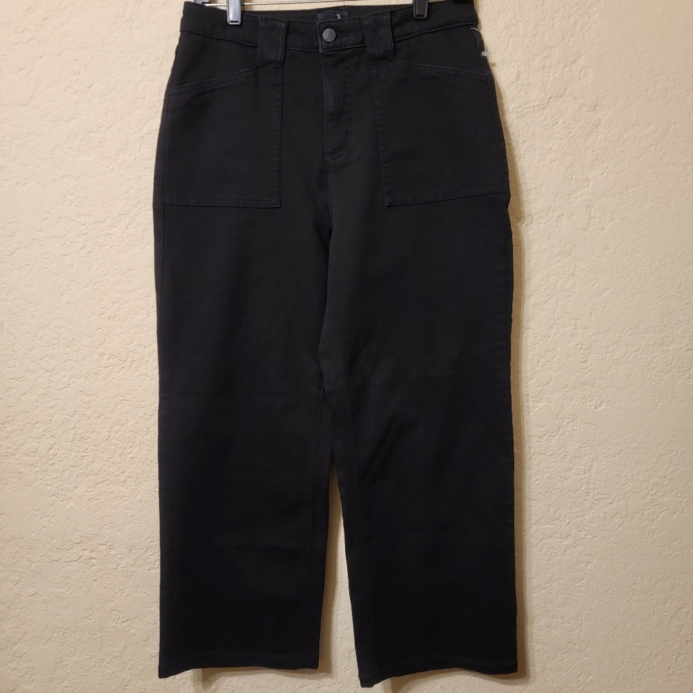 NWOT Jones New York Lexington Wide Leg Crop Black Pants Sz 10
